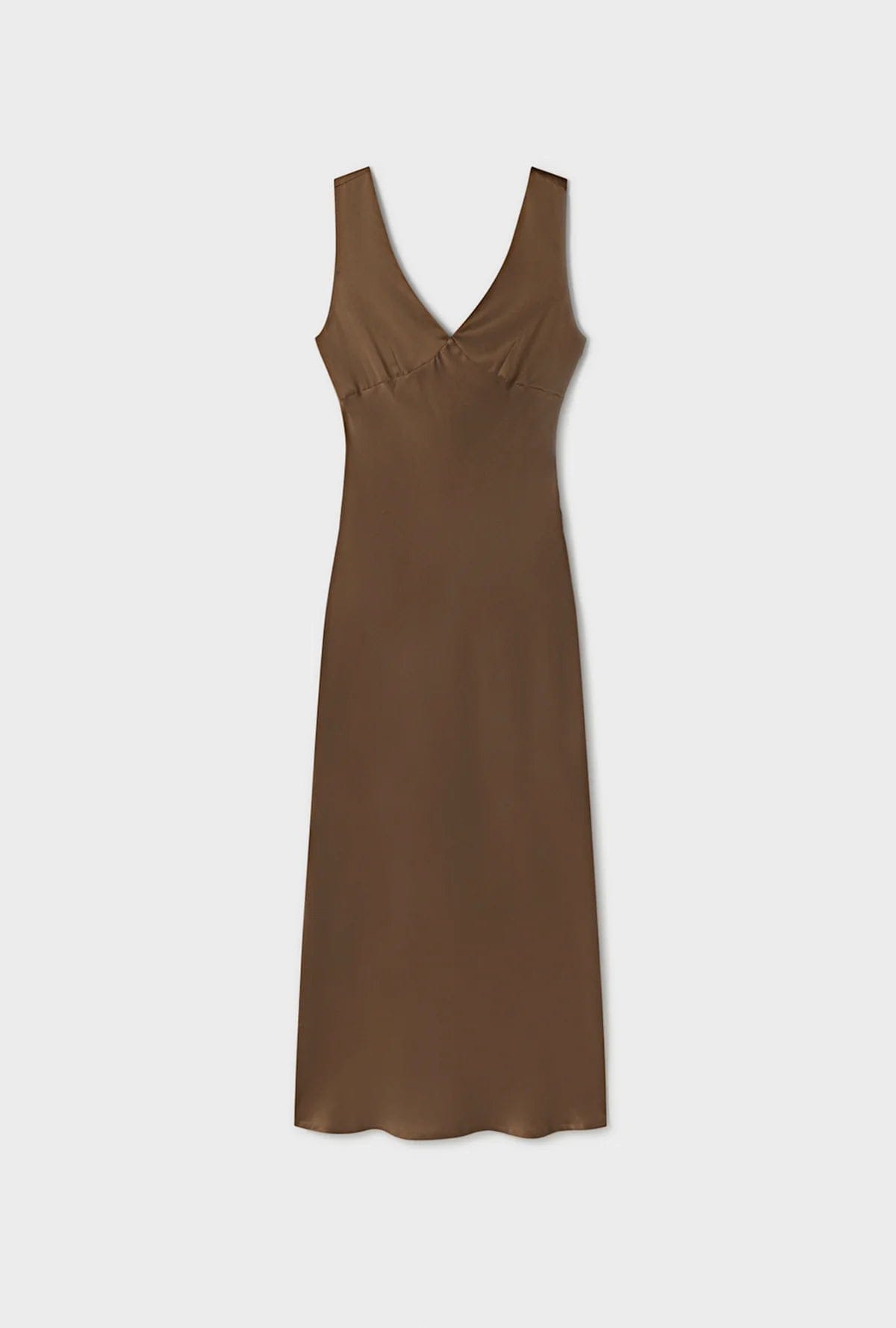 HAisTsiAH Dress Chocolate The Long Sleeveless Dress in Silk