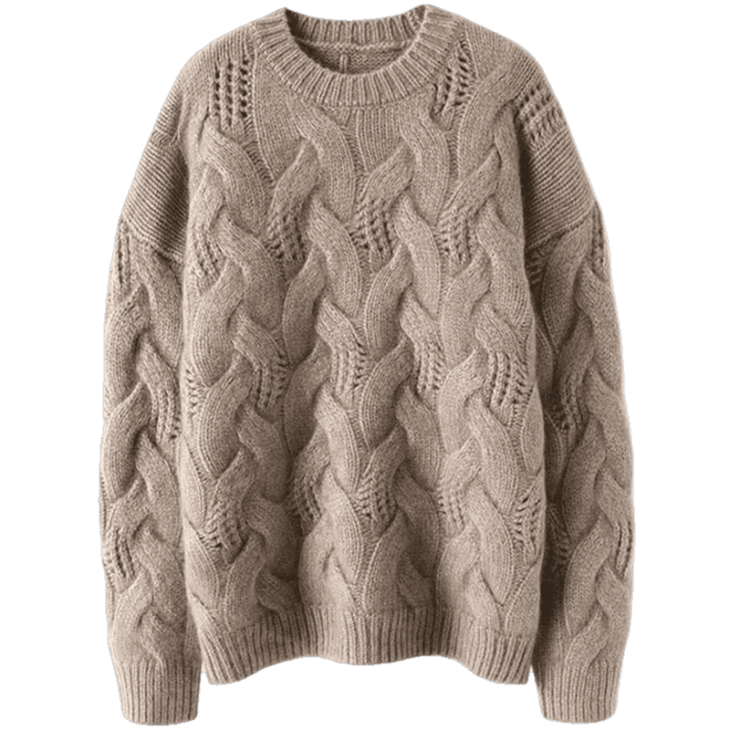 HAisTsiAH Brown / Medium The Heavyweight Sweater in Cashmere