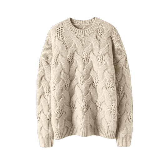 HAisTsiAH Cream / Medium The Heavyweight Sweater in Cashmere