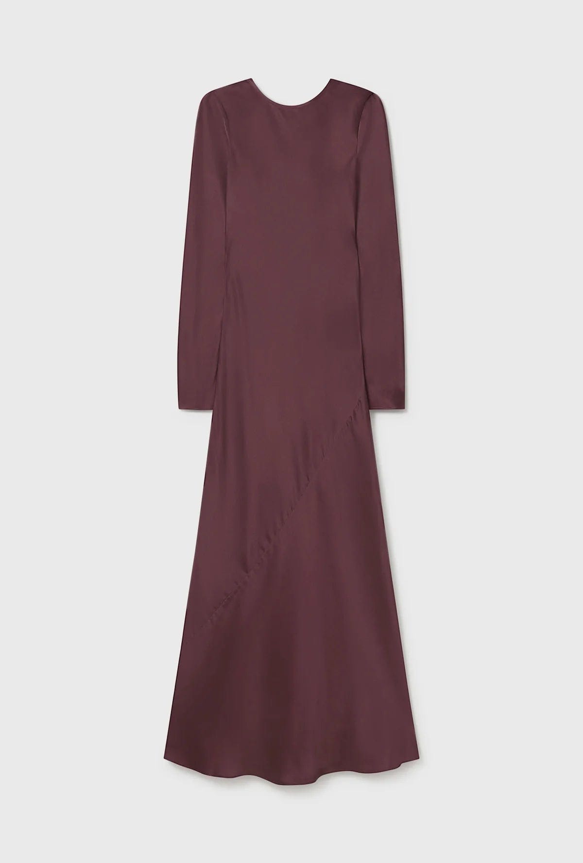 HAisTsiAH Dress Chocolate / Extra-Small The Full Long Sleeves Dress in Silk