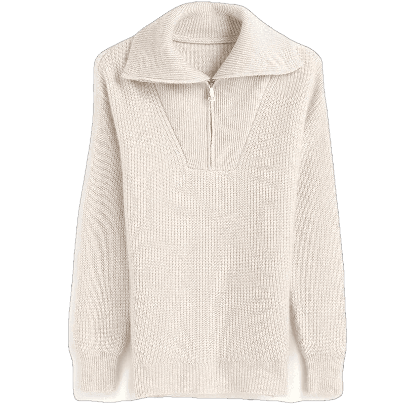 HAisTsiAH Sweater Cream / Small The Mid-weight Sweater in Cashmere